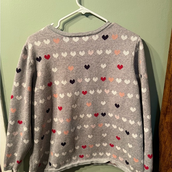 CJ Banks Gray Cardigan with Heart Accents - Picture 3 of 3